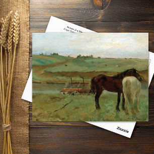 Cartão Postal Cavalos num Cartão-postal Edgar Degas