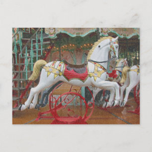 Cartão Postal Cavalos rodam