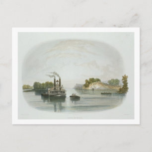 Cartão Postal Cave-in-Rock, vista no Ohio, placa 7 de Volum