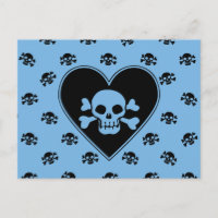 Caveira Azul no Coração