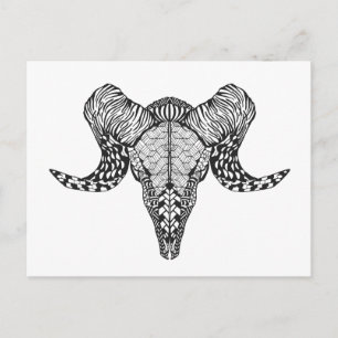 Cartão Postal Caveira de Ovinos Inspirada