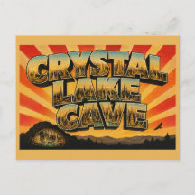Caverna Crystal Lake IA Arte de Viagem Vintage