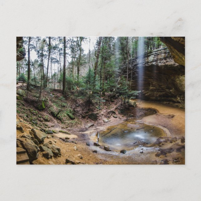 Cartão Postal Caverna de Ash, Parque Estadual de Hocking Colinas (Frente)