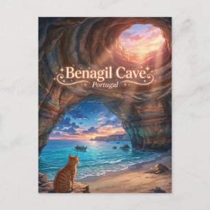 Cartão Postal Caverna de Benagil Portugal