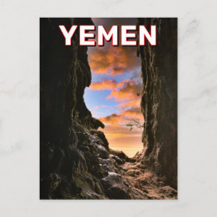 Cartão Postal Caverna Hoq em Socotra, Iêmen