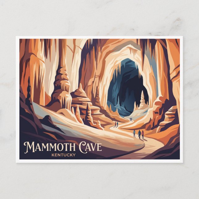 Cartão Postal Caverna Mammoth Kentucky (Frente)