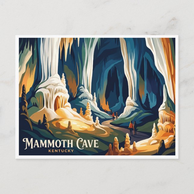 Cartão Postal Caverna Mammoth Kentucky (Frente)