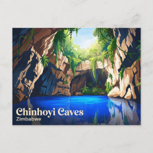 Cartão Postal Cavernas de Chinhoyi Zimbabwe
