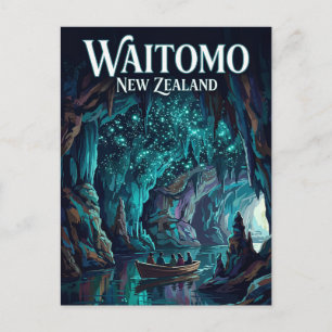 Cartão Postal Cavernas de Vaga-lumes de Waitomo Nova Zelândia