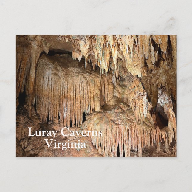 Cartão Postal Cavernas Luray na Virgínia (Frente)