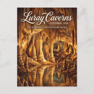 Cartão Postal Cavernas Luray Virgínia