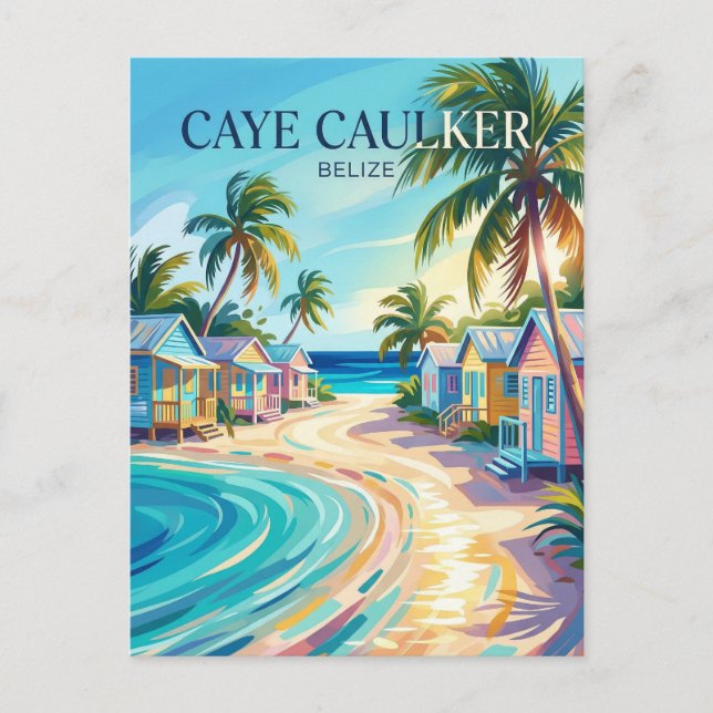 Cartão Postal Caye Caulker Belize (Frente)