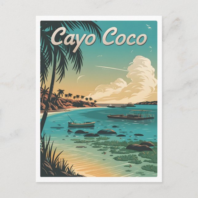 Cartão Postal Cayo Coco Cuba Vintage (Frente)