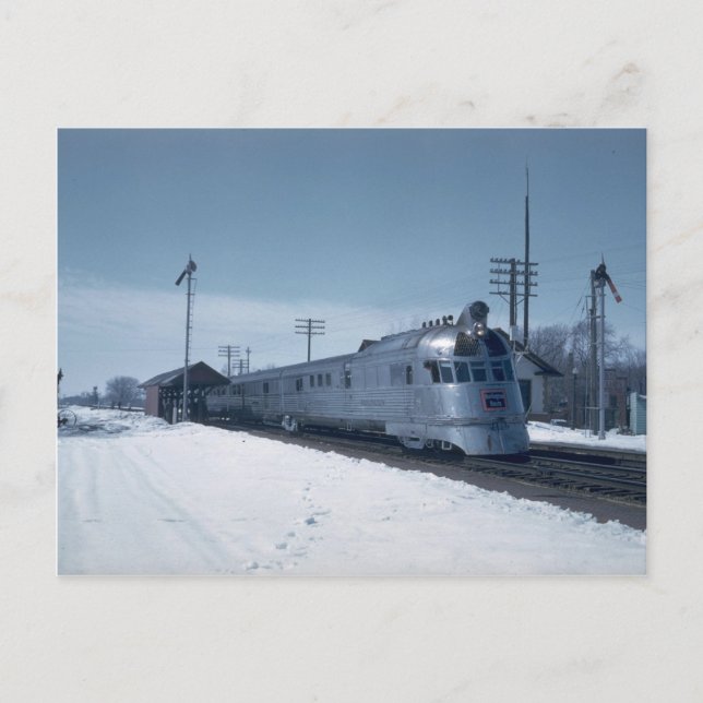 Cartão Postal CB&Q "Pioneer Zephyr" (Frente)