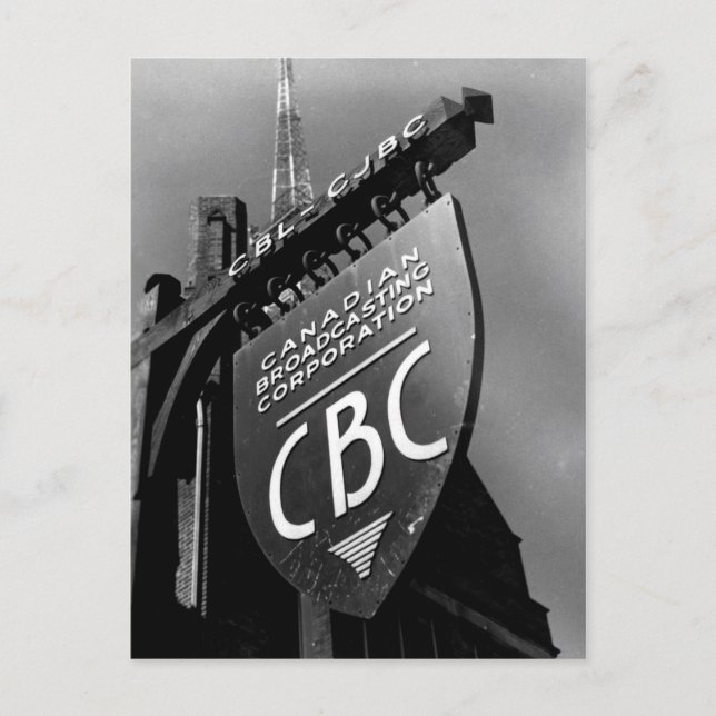 Cartão Postal CBC Jarvis Street Sign (1940) (Frente)