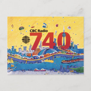 Cartão Postal CBC Radio 740 - 1980 promo graphic