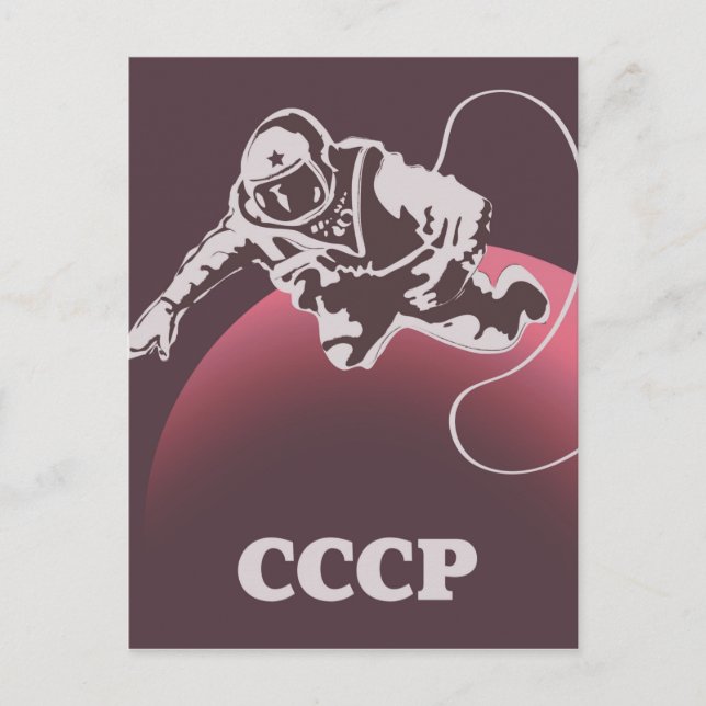 Cartão Postal CCCP Cosmonaut (Frente)