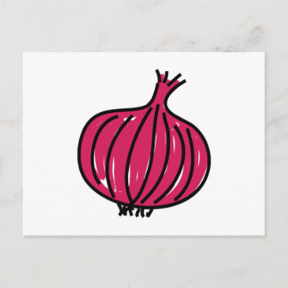 Cartão Postal Cebola vermelha