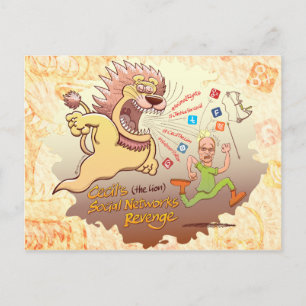 Cartão Postal Cecil, a Vingança das Redes Sociais do Leão