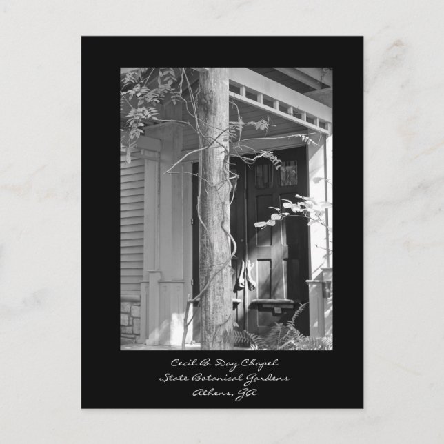Cartão Postal Cecil B. Chapel do Dia, Jardins Botânicos, Atenas, (Frente)