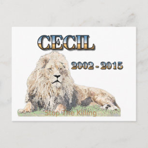 Cartão Postal Cecil The Lion