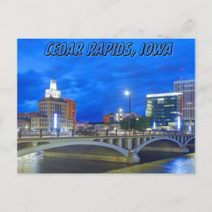 Cartão Postal Cedar Rapids Iowa Postcard Viagem Souvenir