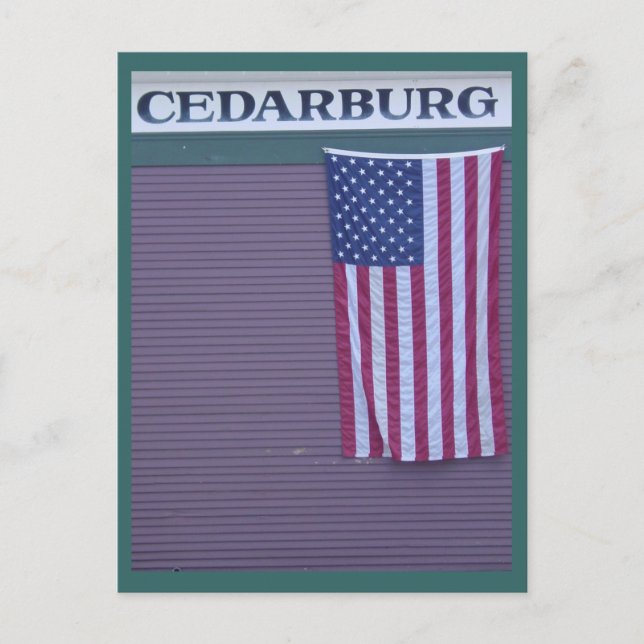 Cartão Postal Cedarburg Flag (Frente)