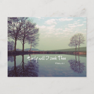 Cartão Postal Cedo Vou Procurar O Verso Da Bíblia