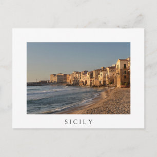 Cartão Postal Cefalu, cidade litoral da Sicília