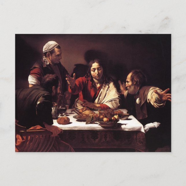 Cartão Postal Ceia em Emaús (Frente)