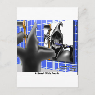 Cartão Postal Ceifador de Cegonha com Morte Camisetas, Canecas e