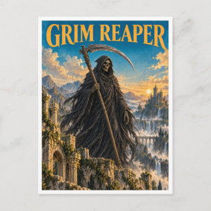 Cartão Postal Ceifador, Monstro de Fantasia Gótica