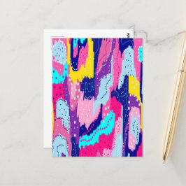 Cartão Postal Celebração da Abstrato de arte colorida