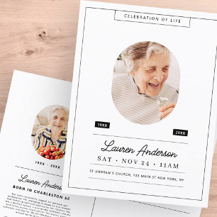 Cartão Postal Celebração da Memória Moderna Simples Foto