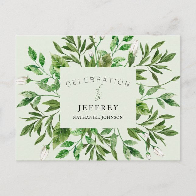 Cartão Postal Celebração da Vida após a Perda da Folhagem (Frente)