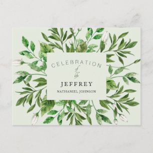 Cartão Postal Celebração da Vida após a Perda de Folhagem