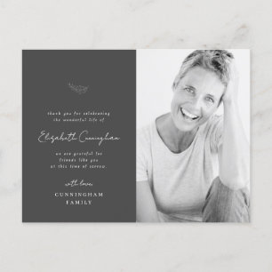 Cartão Postal Celebração da Vida Foto Moderna Simples Minimalist