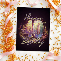 Celebração de 40 Anos de Idade Sparkling Disco Mos