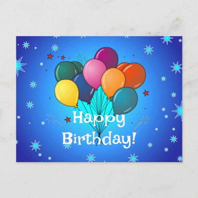Cartão Postal Celebração de aniversário feliz (Frente)