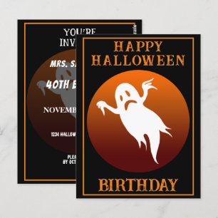 CARTÃO POSTAL CELEBRAÇÃO DE ANIVERSÁRIO PERSONALIZADO FANTASMA D