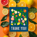 Cartão Postal Celebração De Citros Personalizada Obrigado Limões<br><div class="desc">Cartão bonito perfeito para um obrigado divertido, seu cartão postal! Mão fez arte para você! Verifique meu compro para itens correspondentes. TOTALMENTE PERSONALIZÁVEL! Clique em "Personalizar" acima para editar o texto. Clique em "editar usando a ferramenta design" para ajustar as fontes, cores e posicionamentos e adicionar texto ao verso, se...</div>