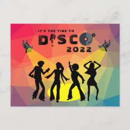 Cartão Postal Celebração de multicores do piso de dança de Disco