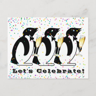 Cartão Postal Celebração de Pinguins de Bração