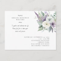 Celebração de Vida Floral Lavanda em Aquarela