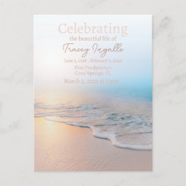 Cartão Postal Celebração de Vida no Ocean Beach 