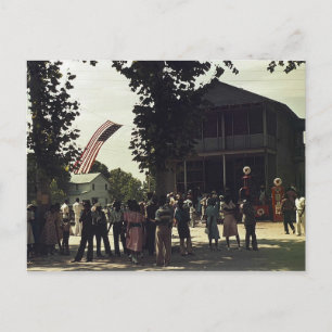 Cartão Postal Celebração do dia 4 de julho afro-americana