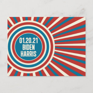 Cartão Postal Celebração do Dia de Inauguração de Biden Harris