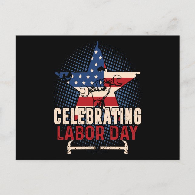 Cartão Postal Celebração do Dia do Trabalho (Frente)
