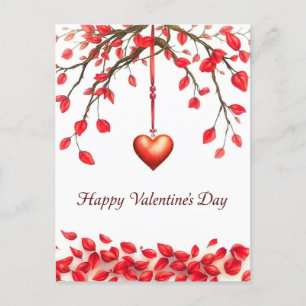 Cartão Postal Celebração do Dia dos Namorados de Amor