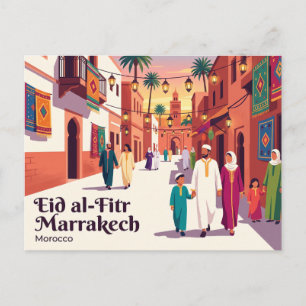 Cartão Postal Celebração do Eid al-Fitr em Marrakech Marrocos